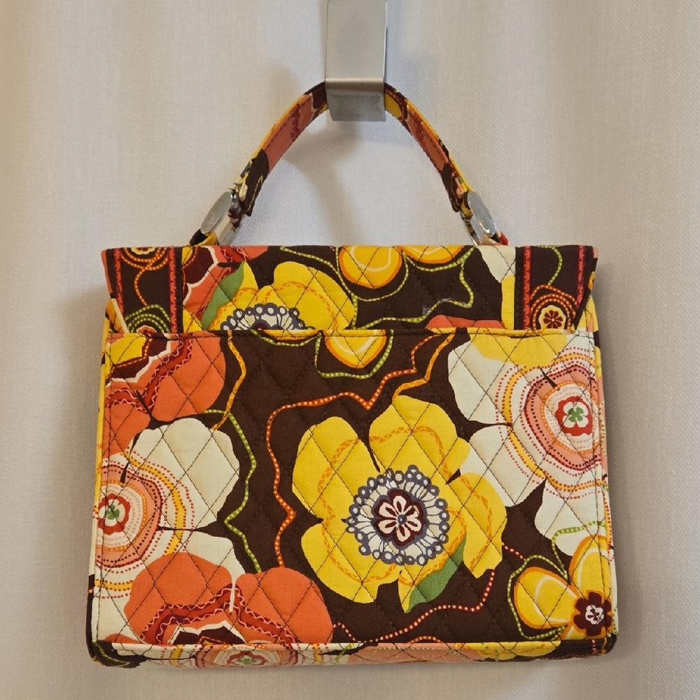 Vera Bradley Yellow and Orange Crossbody Bag with Retro Floral Design
